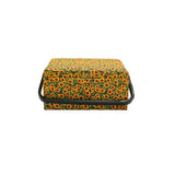 SEWING BASKET WITH PLASTIC HANDLE - SMALL