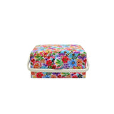 SEWING BASKET WITH PLASTIC HANDLE - SMALL