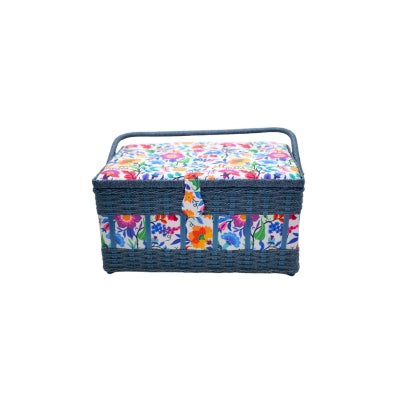 SEWING BASKET WITH PP CORD TRIMMING ON BODY - LARGE