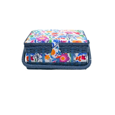 SEWING BASKET WITH PP CORD TRIMMING ON BODY - SMALL