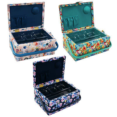 Sewing Basket with Plastic Handle - Small