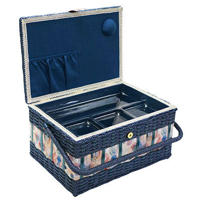 Sewing Basket with PP Cord Trimming on Body - Large
