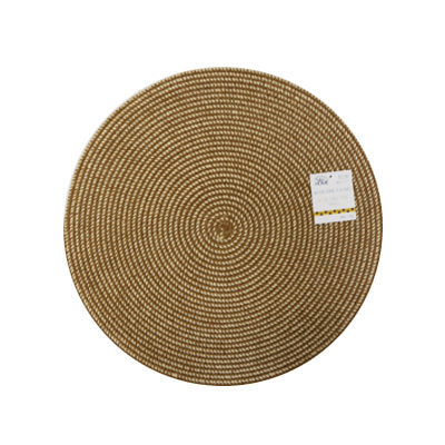 WOVEN ROUND SPIRAL PLACEMAT 38CM