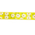 SINGLE FACE SATIN RIBBON 16mm - YELLOW WITH DAISY PRINT
