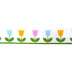 SINGLE FACE SATIN RIBBON 16mm - TULIP PRINT
