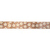 SINGLE FACE SATIN RIBBON 16mm - BROWN WITH DAISY PRINT