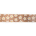 SINGLE FACE SATIN RIBBON 16mm - BROWN WITH DAISY PRINT