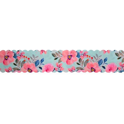 PASTEL FLORAL SATIN RIBBON 25MM