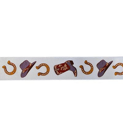 SINGLE FACE SATIN COWBOY RIBBON 25MM (1")