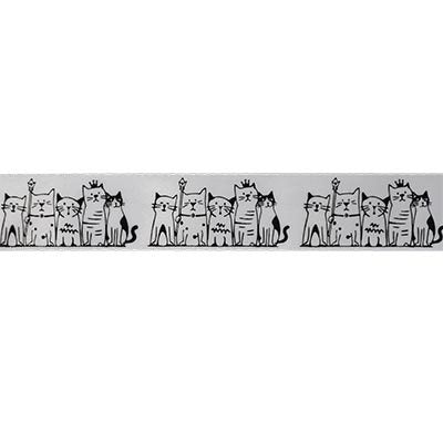 SINGLE FACE SATIN CAT RIBBON 25MM (1")