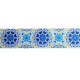 SINGLE FACE SATIN RIBBON WITH KALEIDOSCOPE PRINT 38MM (1.5")