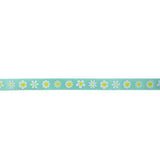 SINGLE FACE SATIN RIBBON WITH FLOWERS 9MM (3/8")
