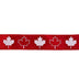 25MM (1") SINGLE FACE SATIN MAPLE LEAF RIBBON