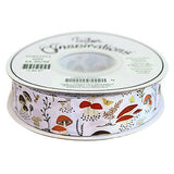 SINGLE FACE SATIN RIBBON-MUSHROOMS 25MM (1")