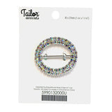 HOLOGRAPHIC RHINESTONE OVAL BUCKLE 45MM*37MM