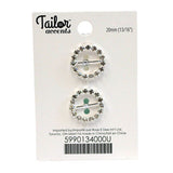 MINI ROUND RHINESTONE BUCKLE SET 20MM
