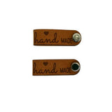 LEATHER LOOK SLIM FOLDOVER LABEL "HANDMADE"