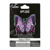 BUTTERFLY SEQUIN APPLIQUE - IRON/STICK ON 4.6*4.4CM