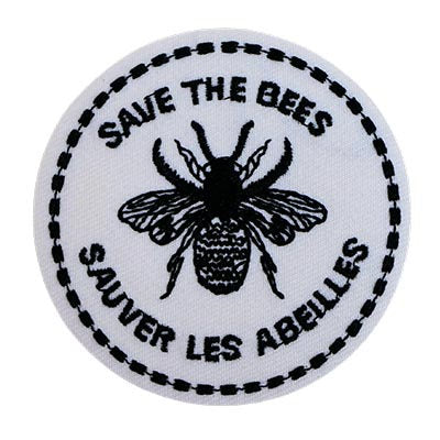APPLIQUE SAVE THE BEES BILINGUAL IRON ON