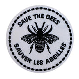 APPLIQUE SAVE THE BEES BILINGUAL IRON ON