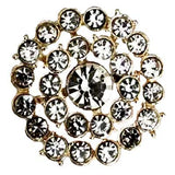 RHINESTONE BUTTON 25MM