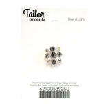 SMALL FLORAL RHINESTONE BUTTON 17MM