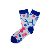 NOVELTY SEWING THEME PRINT SOCKS