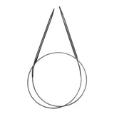 KNITTING NEEDLES - STEEL 80CM CIRCULAR 4MM