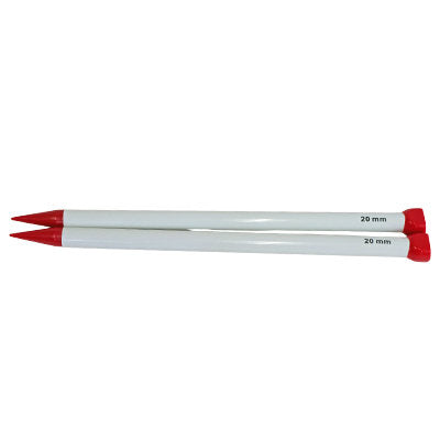 PLASTIC KNITTING NEEDLES - 20MM