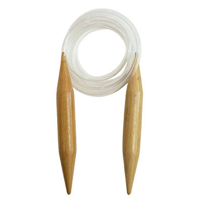KNITTING NEEDLES - WOOD 120CM CIRCULAR 20MM