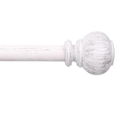 DRAPERY ROD WITH DOORKNOB FINIALS 72-144 INCH