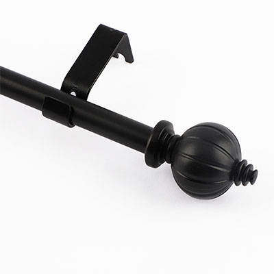 CAFE ROD 1/2" WITH RIBBED BALL FINIALS 18-28 INCH