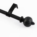 CAFE ROD 1/2" WITH RIBBED BALL FINIALS 18-28 INCH