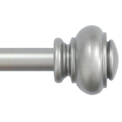 TAILOR HOME DRAPERY ROD 3/4" WITH DOORKNOB FINIALS 66"-120"