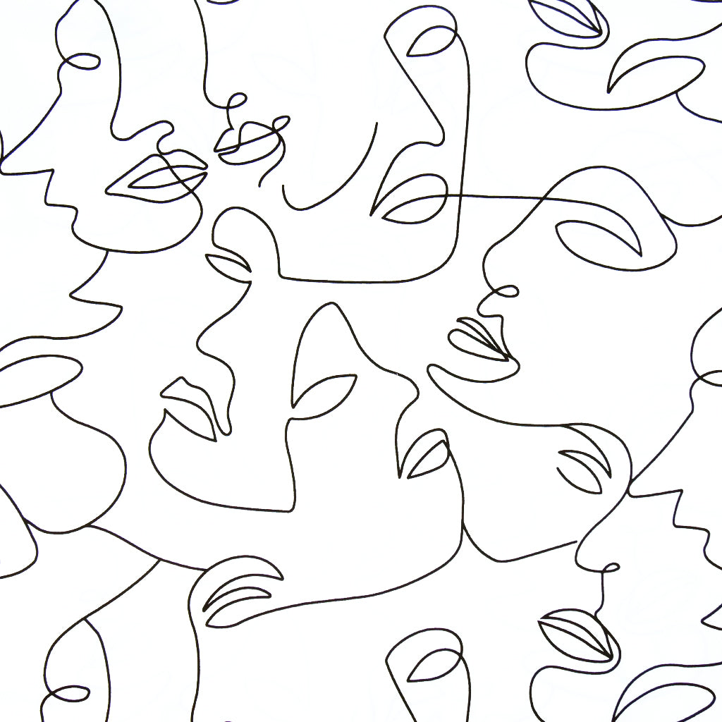 SABRINA SATIN PRINTS - ABSTRACT FACES
