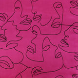 SABRINA SATIN PRINTS - ABSTRACT FACES