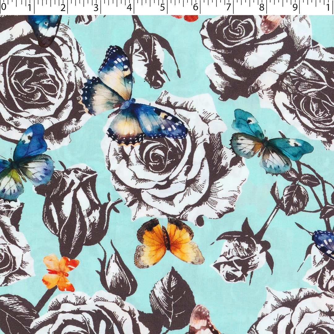 OLIVIA - RAYON PRINTS - ROSES/BUTTERFLIES