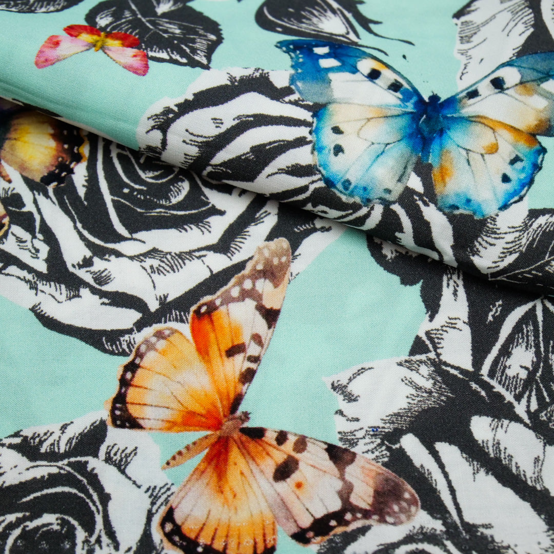 OLIVIA - RAYON PRINTS - ROSES/BUTTERFLIES