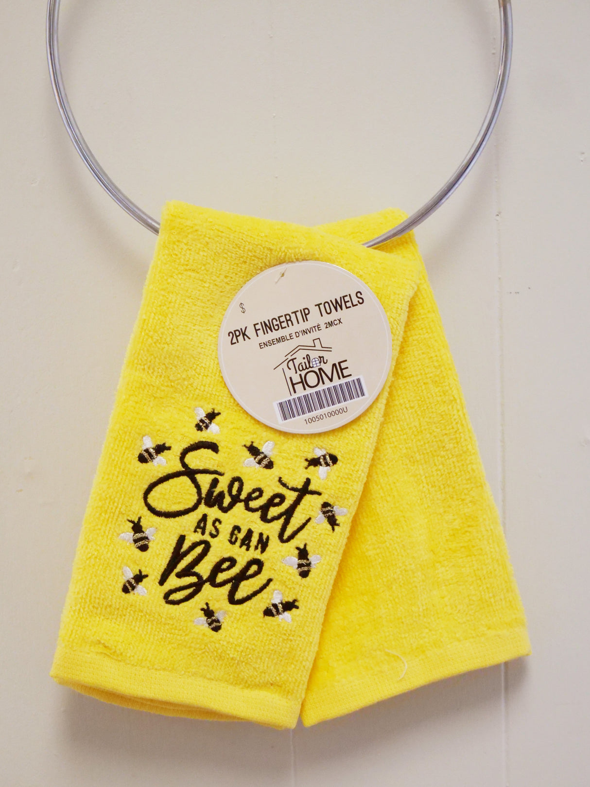2PK FINGER TOWELS - SWEET AS CAN BEE