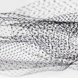 black  nylon hat netting scalloped on both edges 9 inches wide