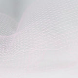 pink nylon hat netting scalloped on both edges 9 inches wide