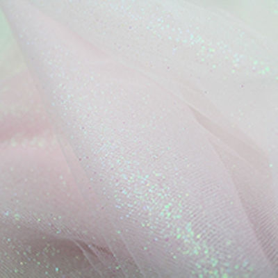 lt pink tulle with matching glitter