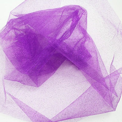 purple tulle with matching glitter