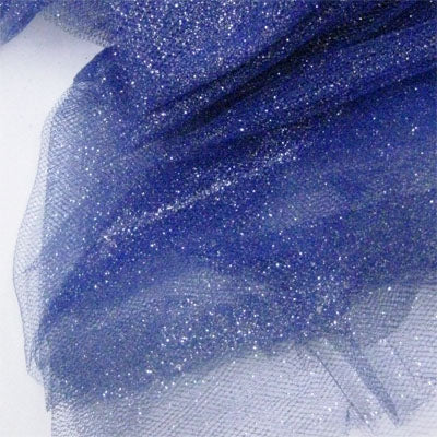royal tulle with silver glitter