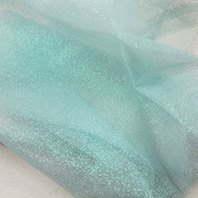 aqua tulle with matching glitter 