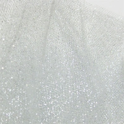 silver tulle with matching glitter