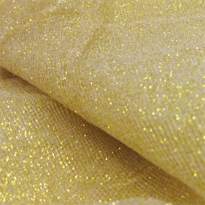 gold tulle with matching glitter