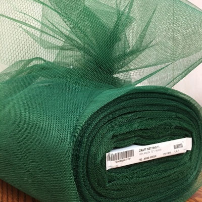 xmas green nylon netting with a crisp hand