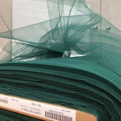 jade nylon netting with a crisp hand