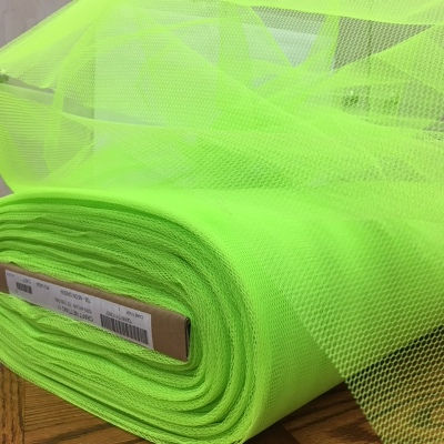 neon green nylon netting with a crisp hand